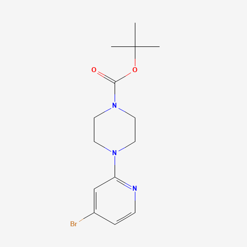 tert-butyl 4-(4-bromopyridin-2-yl)piperazine-1-carboxylate (CAS: 1197294-80-6) - Chemical Structure and Molecular Formula 