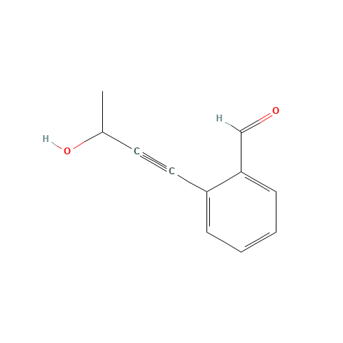 2-(3-hydroxybut-1-ynyl)benzaldehyde (CAS: 1174508-74-7) - Chemical Structure and Molecular Formula 
