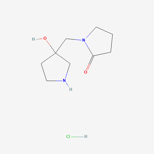 1-[(3-hydroxypyrrolidin-3-yl)methyl]pyrrolidin-2-one;hydrochloride (CAS: 1263282-89-8) - Related Chemical Product