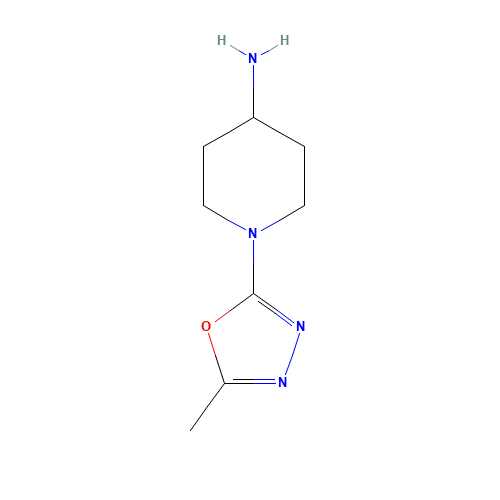 1-(5-methyl-1,3,4-oxadiazol-2-yl)piperidin-4-amine (CAS: 1329672-63-0) - Chemical Structure and Molecular Formula 