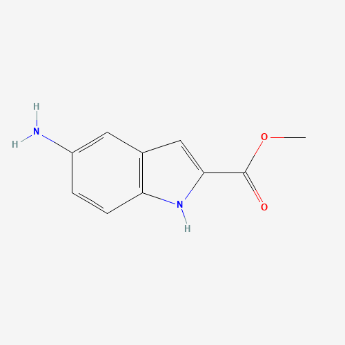 methyl 5-amino-1H-indole-2-carboxylate (CAS: 147539-80-8) - Chemical Structure and Molecular Formula 