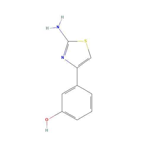 3-(2-amino-1,3-thiazol-4-yl)phenol (CAS: 155983-86-1) - Chemical Structure and Molecular Formula 