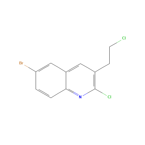 6-bromo-2-chloro-3-(2-chloroethyl)quinoline (CAS: 948294-46-0) - Chemical Structure and Molecular Formula 