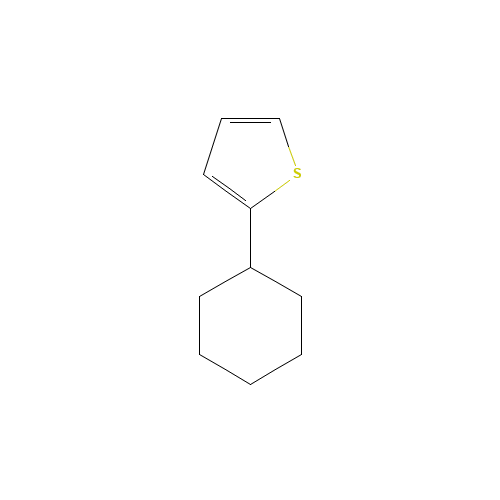 2-cyclohexylthiophene (CAS: 65601-86-7) - Chemical Structure and Molecular Formula 