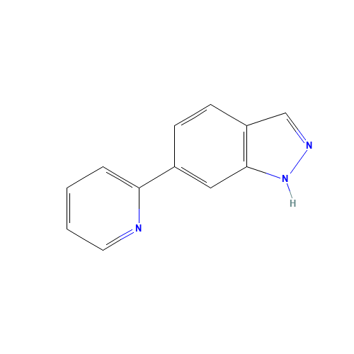 6-pyridin-2-yl-1H-indazole (CAS: 885272-07-1) - Chemical Structure and Molecular Formula 