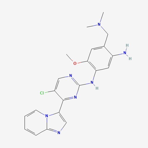 1-N-(5-chloro-4-imidazo[1,2-a]pyridin-3-ylpyrimidin-2-yl)-4-[(dimethylamino)methyl]-6-methoxybenzene-1,3-diamine (CAS: 1453199-38-6) - Related Chemical Product