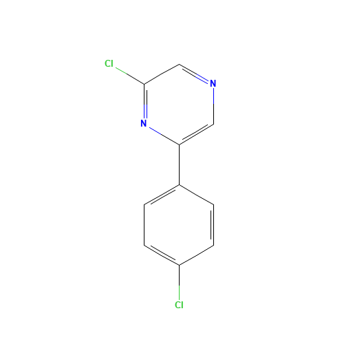 2-chloro-6-(4-chlorophenyl)pyrazine (CAS: 637353-09-4) - Chemical Structure and Molecular Formula 