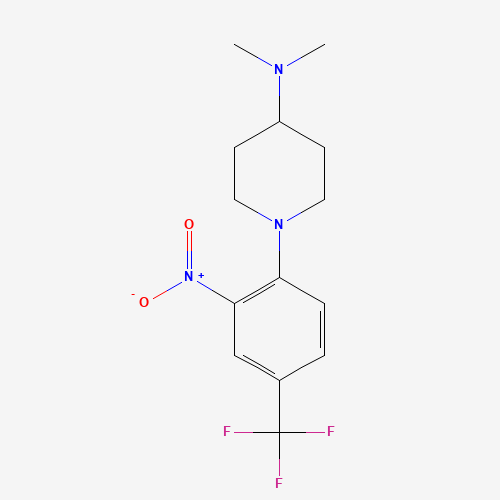 N,N-dimethyl-1-[2-nitro-4-(trifluoromethyl)phenyl]piperidin-4-amine (CAS: 882679-00-7) - Related Chemical Product
