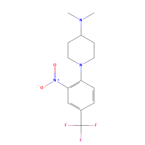 N,N-dimethyl-1-[2-nitro-4-(trifluoromethyl)phenyl]piperidin-4-amine (CAS: 882679-00-7) - Related Chemical Product