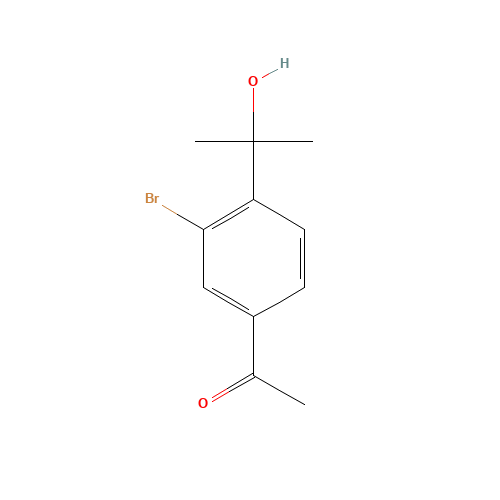 1-[3-bromo-4-(2-hydroxypropan-2-yl)phenyl]ethanone (CAS: 1437052-52-2) - Related Chemical Product