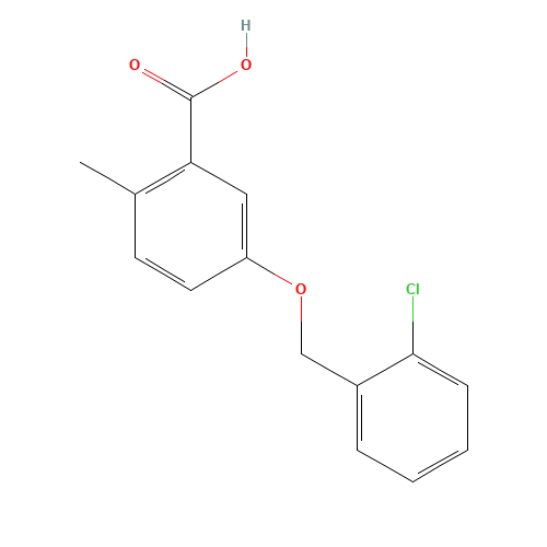 5-[(2-chlorophenyl)methoxy]-2-methylbenzoic acid (CAS: 1148146-89-7) - Related Chemical Product