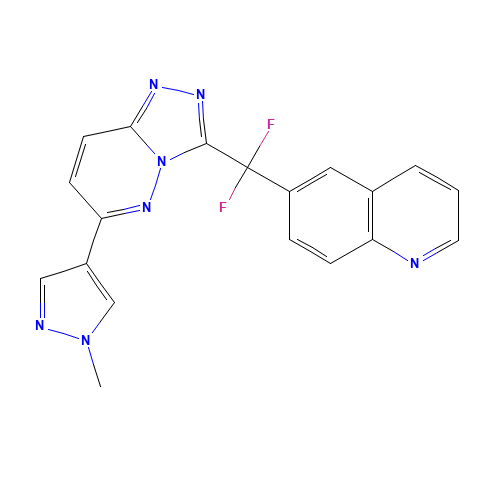 6-[difluoro-[6-(1-methylpyrazol-4-yl)-[1,2,4]triazolo[4,3-b]pyridazin-3-yl]methyl]quinoline (CAS: 943540-75-8) - Related Chemical Product