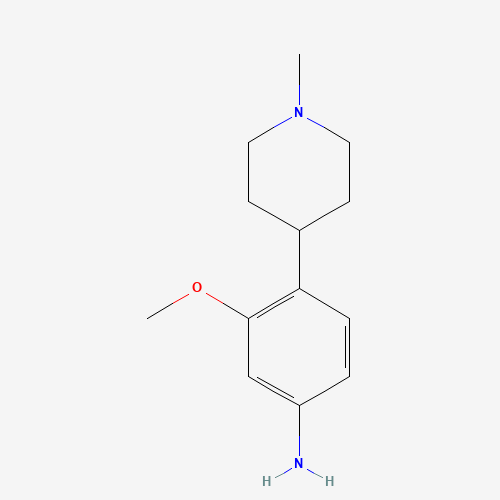 3-methoxy-4-(1-methylpiperidin-4-yl)aniline (CAS: 1025216-26-5) - Chemical Structure and Molecular Formula 