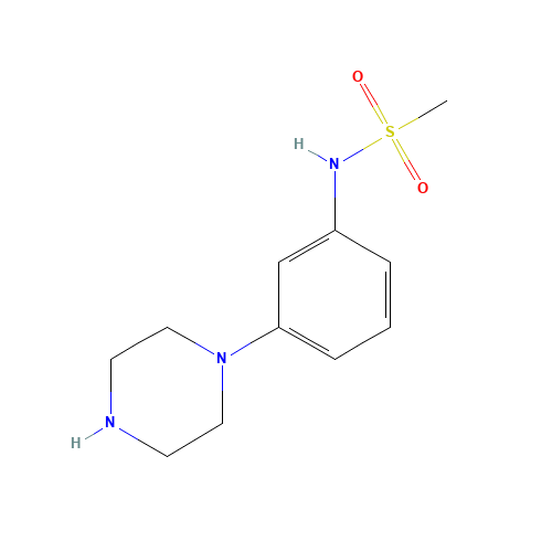 N-(3-piperazin-1-ylphenyl)methanesulfonamide (CAS: 500882-30-4) - Chemical Structure and Molecular Formula 