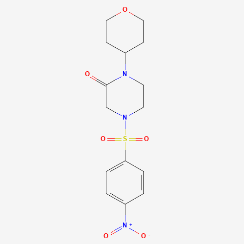 4-(4-nitrophenyl)sulfonyl-1-(oxan-4-yl)piperazin-2-one (CAS: 1284247-75-1) - Related Chemical Product