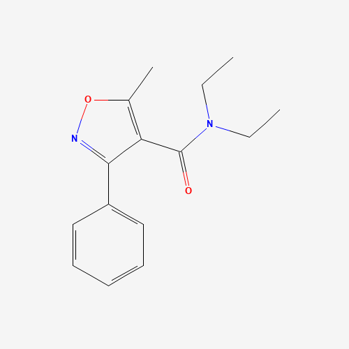 N,N-diethyl-5-methyl-3-phenyl-1,2-oxazole-4-carboxamide (CAS: 313392-96-0) - Chemical Structure and Molecular Formula 