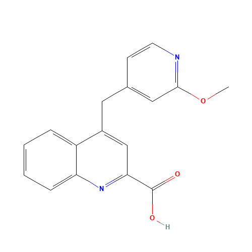 4-[(2-methoxypyridin-4-yl)methyl]quinoline-2-carboxylic acid (CAS: 1314143-29-7) - Chemical Structure and Molecular Formula 