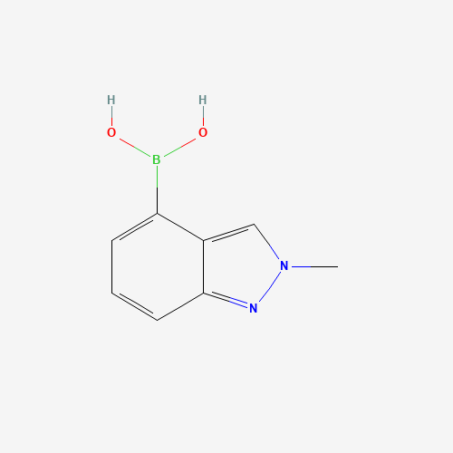(2-methylindazol-4-yl)boronic acid (CAS: 1001907-56-7) - Chemical Structure and Molecular Formula 