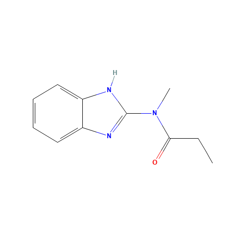 N-(1H-benzimidazol-2-yl)-N-methylpropanamide (CAS: 21694-43-9) - Chemical Structure and Molecular Formula 