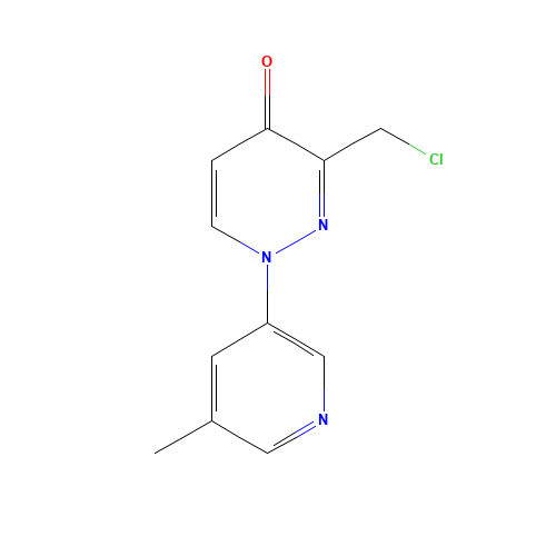 3-(chloromethyl)-1-(5-methylpyridin-3-yl)pyridazin-4-one (CAS: 1314389-13-3) - Chemical Structure and Molecular Formula 