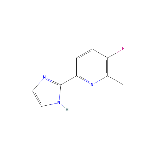3-fluoro-6-(1H-imidazol-2-yl)-2-methylpyridine (CAS: 1245643-71-3) - Chemical Structure and Molecular Formula 