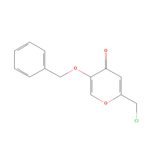 2-(chloromethyl)-5-phenylmethoxypyran-4-one (CAS: 89539-54-8) - Chemical Structure and Molecular Formula 