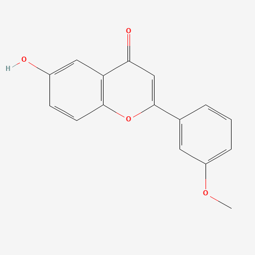 6-hydroxy-2-(3-methoxyphenyl)chromen-4-one (CAS: 140439-35-6) - Chemical Structure and Molecular Formula 
