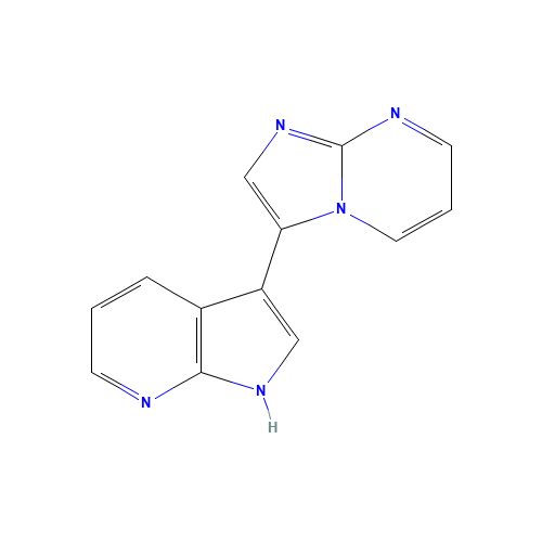 3-(1H-pyrrolo[2,3-b]pyridin-3-yl)imidazo[1,2-a]pyrimidine (CAS: 1391088-59-7) - Chemical Structure and Molecular Formula 