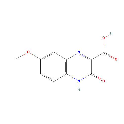 7-methoxy-3-oxo-4H-quinoxaline-2-carboxylic acid (CAS: 181530-00-7) - Chemical Structure and Molecular Formula 