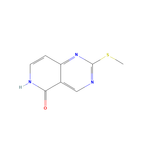 2-methylsulfanyl-6H-pyrido[4,3-d]pyrimidin-5-one (CAS: 902576-09-4) - Chemical Structure and Molecular Formula 