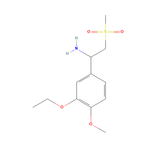 1-(3-ethoxy-4-methoxyphenyl)-2-methylsulfonylethanamine (CAS: 253168-94-4) - Related Chemical Product