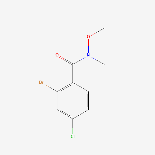 2-bromo-4-chloro-N-methoxy-N-methylbenzamide (CAS: 1255099-63-8) - Chemical Structure and Molecular Formula 