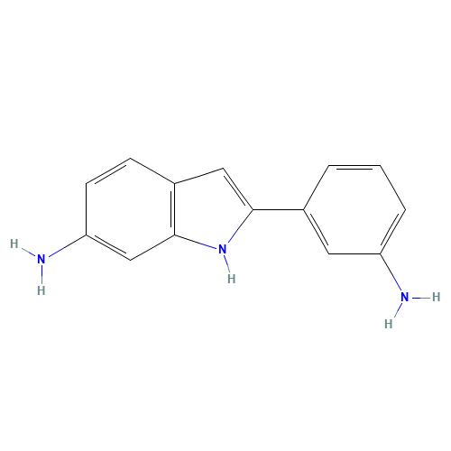 2-(3-aminophenyl)-1H-indol-6-amine (CAS: 1246471-74-8) - Chemical Structure and Molecular Formula 