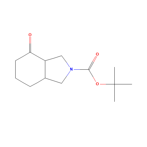 tert-butyl 7-oxo-3,3a,4,5,6,7a-hexahydro-1H-isoindole-2-carboxylate (CAS: 879687-92-0) - Chemical Structure and Molecular Formula 