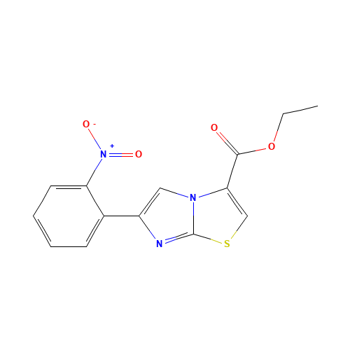ethyl 6-(2-nitrophenyl)imidazo[2,1-b][1,3]thiazole-3-carboxylate (CAS: 925437-84-9) - Chemical Structure and Molecular Formula 