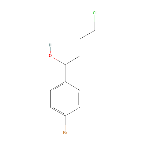 1-(4-bromophenyl)-4-chlorobutan-1-ol (CAS: 1216234-83-1) - Chemical Structure and Molecular Formula 