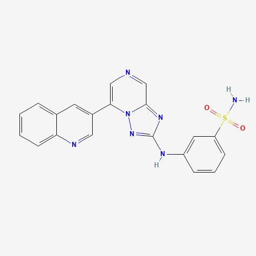 3-[(5-quinolin-3-yl-[1,2,4]triazolo[1,5-a]pyrazin-2-yl)amino]benzenesulfonamide (CAS: 1454653-92-9) - Related Chemical Product