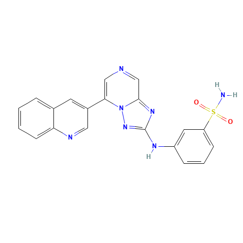 3-[(5-quinolin-3-yl-[1,2,4]triazolo[1,5-a]pyrazin-2-yl)amino]benzenesulfonamide (CAS: 1454653-92-9) - Related Chemical Product