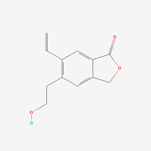 6-ethenyl-5-(2-hydroxyethyl)-3H-2-benzofuran-1-one (CAS: 1255208-39-9) - Chemical Structure and Molecular Formula 