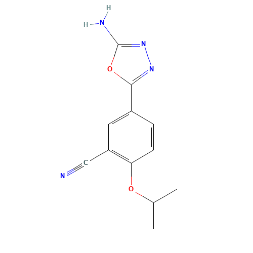 5-(5-amino-1,3,4-oxadiazol-2-yl)-2-propan-2-yloxybenzonitrile (CAS: 1259517-82-2) - Related Chemical Product