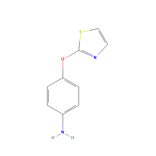 4-(1,3-thiazol-2-yloxy)aniline (CAS: 105350-49-0) - Chemical Structure and Molecular Formula 