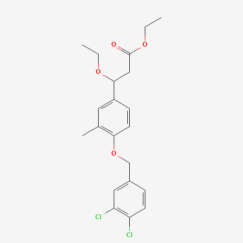 ethyl 3-[4-[(3,4-dichlorophenyl)methoxy]-3-methylphenyl]-3-ethoxypropanoate (CAS: 1202577-45-4) - Related Chemical Product