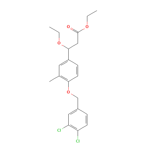 ethyl 3-[4-[(3,4-dichlorophenyl)methoxy]-3-methylphenyl]-3-ethoxypropanoate (CAS: 1202577-45-4) - Related Chemical Product