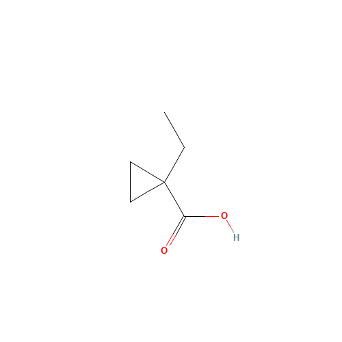 1-ethylcyclopropane-1-carboxylic acid (CAS: 150864-95-2) - Chemical Structure and Molecular Formula 