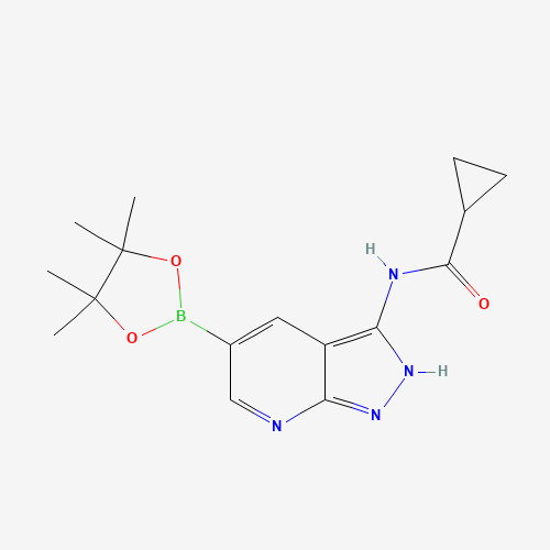 N-[5-(4,4,5,5-tetramethyl-1,3,2-dioxaborolan-2-yl)-2H-pyrazolo[3,4-b]pyridin-3-yl]cyclopropanecarboxamide (CAS: 405224-26-2) - Related Chemical Product