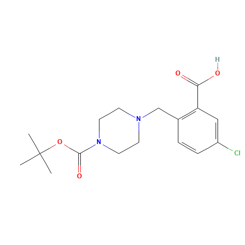5-chloro-2-[[4-[(2-methylpropan-2-yl)oxycarbonyl]piperazin-1-yl]methyl]benzoic acid (CAS: 1460036-97-8) - Related Chemical Product