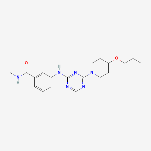N-methyl-3-[[4-(4-propoxypiperidin-1-yl)-1,3,5-triazin-2-yl]amino]benzamide (CAS: 1332300-42-1) - Related Chemical Product