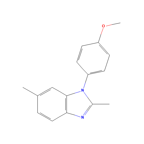 1-(4-methoxyphenyl)-2,6-dimethylbenzimidazole (CAS: 959855-49-3) - Chemical Structure and Molecular Formula 