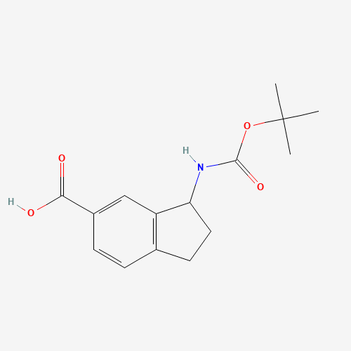 3-[(2-methylpropan-2-yl)oxycarbonylamino]-2,3-dihydro-1H-indene-5-carboxylic acid (CAS: 1246508-31-5) - Related Chemical Product