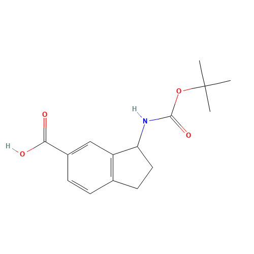 3-[(2-methylpropan-2-yl)oxycarbonylamino]-2,3-dihydro-1H-indene-5-carboxylic acid (CAS: 1246508-31-5) - Related Chemical Product